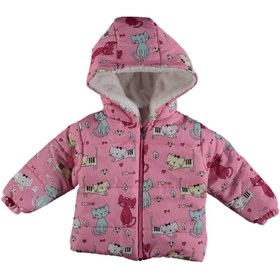 Resim Aydino Kız Bebek Kedili Pembe Mont 