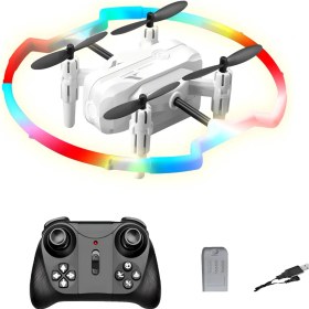 Resim 360° Halo Effect Akrobat Full LED Işıklı Drone 2.4ghz Uzaktan Kumanda Kamerasız 