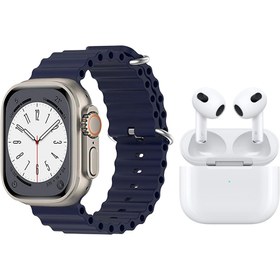 Resim BYRTECH T80 Watch Ultra 2 Akıllı Saat + 3. Nesil Bluetooth Kulaklık İkili Paket 