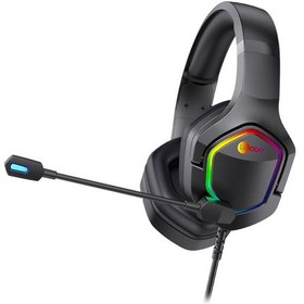 Resim Lecoo HT403 3.5 MM Jack + USB Kablolu Kulak Üstü RGB Gaming Kulaklık 
