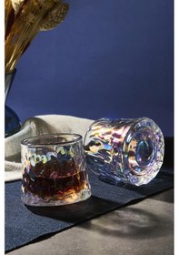 Resim Greta Luster 2'li 360 Derece Dönerli Viski Meşrubat Bardağı Japon Style 160ml 