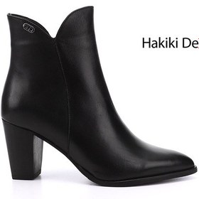 Resim Gönderi(R) Gönderi R Siyah Fermuarlı Sivri Burun Hakiki Deri Bot Siyah 