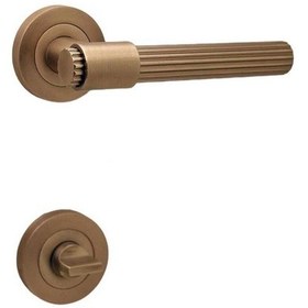 Resim Erva Handles Zk79 Mat Antik Sarı Rozetli Wc Banyo Kapı Kolu 2 Takım 