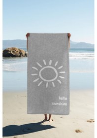 Resim Dijital Baskı Plaj Deniz Havlusu Hello Sunshine Desenli Peştamal Hvl0002 Renkli 