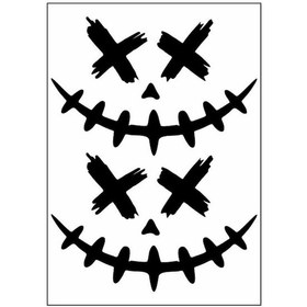 Resim A4 Sticker 113 Tek Paket Çoklu Sticker Joker Siyah 