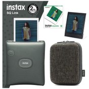 Resim Fujifilm Instax Sq Link Yazıcı + 10'lu Square Film + Kılıf + Pleksi ÇerçeveYeşil 
