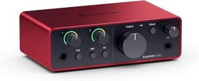 Resim Focusrite Scarlett Solo Gen 4 Ses Kartı: Gitarist, Vokalist veya Prodüktör İçin USB Audio Arayüzü, Stüdyo Kalitesinde Kayıt ve Kayıt Yapmanız İçin Gerekli Tüm Yazılımlar 