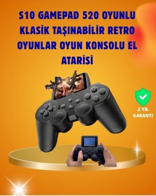 Resim 500 Dahili Oyunlu Taşınabilir Retro El Konsolu-2.4 İnç Renkli Ekranlı 