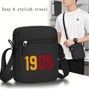 Resim Galatasaray 1905 Katlanabilir Kilitli Tasarım, Ayarlanabilir Omuz Askılı Çoklu Fermuarlı Bölmeli - Siyah Günlük Seyahat Çantası & Temel Eşyalar İçin Dayanıklı Polyester Astarlı Hafif Oxford Messenger Çanta 