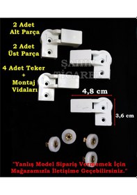 Resim Duşakabin Plastik Kapı Yedek Parçası Duşakabin Tekeri Beyaz 