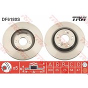 Resim TRW DF6180S Fren Diski Ön Civic VIII Hb Type-R 05- Crv 01-06 Havalı 300Mm 