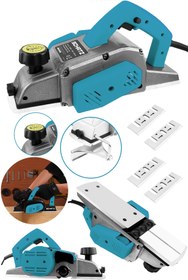 Resim Schatz 800W Sjs Metal Şanzıman Bakır Sargı Motor Çift Bıçaklı Planya Rende Makinesi Mavi + 4 Uç 