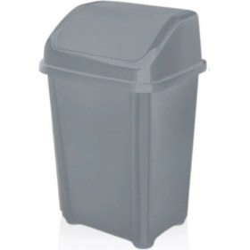 Resim 20 Litre Siyah-Gri Çöp Kovası TK-123, Pratik ve Şık Ev ve Ofis Temizlik Gereci 