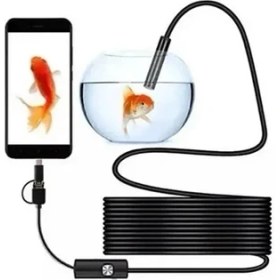 Resim Epilons Vtn-02 Endoskop Yılan Video Kamera Led’li 2 Metre 7 Mm Sert Kablo Su Geçirmez 