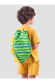 Resim Denokids Erkek Çocuk Plaj Çantası Su Geçirmez Sırt Çantası Timsah Desenli 
