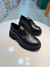 Resim Alphus Serrace Bağcıklı Yüksek Taban Kadın Oxford Ayakkabı 