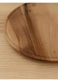 Resim Ahşap Yuvarlak Kesme & Sunum Tahtası 