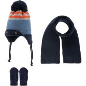 Resim Miniko Kids Kitti K22150-09 Erkek Bebek Triko 0-18 Ay Atkı Bere Eldiven Seti 