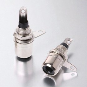 Resim HQ SPEED Tos Fiş RCA Şase Konnektör Somunlu Siyah Kırmızı – Nikel Kaplama, Dayanıklı Şase Montaj Konnektörü 