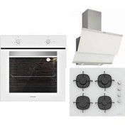 Resim Silverline Beyaz Ankastre Set Classy Beyaz 60 cm Davlumbaz - CS5335W01 Beyaz Ankastre Ocak - B06501W01 Beyaz Ankastre Fırın 