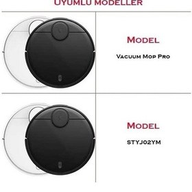 Resim Xiaomi Mop Pro Uyumlu 2li Yan Fırça Beyaz 