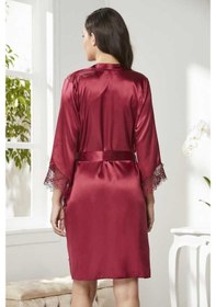 Resim Pierre Cardin 6'lı Bordo Kısa Gecelik Sabahlık Çeyiz Set 6040 Bordo 