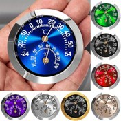 Resim Elektriksiz Manyetik Olmayan Araç/Araç İçi Kullanımı, 5cm/1.97in Gösterge Paneli, 24°C~54°C iletim Sıcaklığı Yedek Termometre Higrometre Endüstri Dekoratif Aksesuar, Arabalar Karavanlar İç Mekan ve Ofis Seralar İçin Uygun 