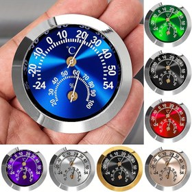 Resim Elektriksiz Manyetik Olmayan Araç/Araç İçi Kullanımı, 5cm/1.97in Gösterge Paneli, 24°C~54°C iletim Sıcaklığı Yedek Termometre Higrometre Endüstri Dekoratif Aksesuar, Arabalar Karavanlar İç Mekan ve Ofis Seralar İçin Uygun 