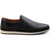 Resim Siyah Hakiki Deri Erkek Casual Ayakkabı E01084233203 Siyah 