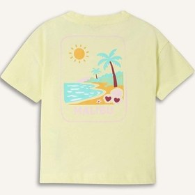 Resim Defacto Relax Fıt Palmiye Penye Kısa Kollu Açık Yeşil Tişört Kız Bebek H8229a526smgn656 Yeşil-gn656 