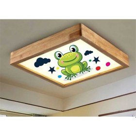 Resim Led Aydınlatma Avize 60X60Cm Kids Kurba Beyaz 6500K Işık Dekor O 