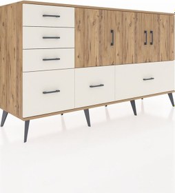 Resim Kronos Konsol 4 Raflı 6 Çekmeceli 3 Kapaklı 176x59x99 Çam-çam/ayt Çam-çam/aytaşı 