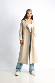 Resim Heggo Tasarım Kadın Trençkot Oversize 