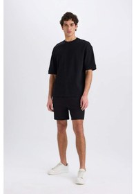 Resim DeFacto Regular Fit Düz Paça Şort D9769AX25SMBK81 