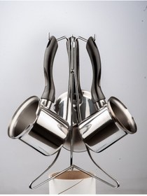 Resim 3'lü Standlı Cezve Takımı 