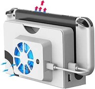 Resim ElecGear Nintendo Switch OLED Dock için Soğutma Fanı, Anahtar Yeni Dock için 3 Hız Yedek Arka Kapak, LED Aydınlatmalı USB Powered Soğutucu 