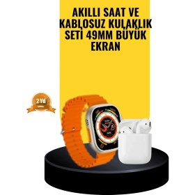 Resim Epilons Watch 9 Max Akıllı Saat Sesli Görüşme Özellikli Kulaklık Seti 