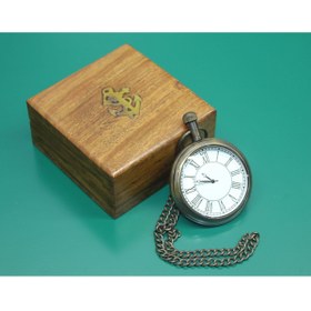Resim Vivesta Shop Ahşap Kutulu Köstekli Saat 