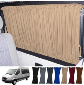 Resim Pandami Mercedes Sprinter W906 Orta 2006-2018 Uyumlu Krem Raylı Oto Perde Takımı 