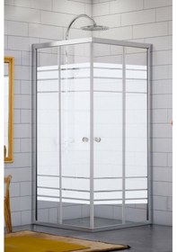 Resim Durul Duşakabin Kare Desenli Parlak 