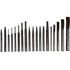 Resim 61019 Zımba ve Keski Seti, Siyah Oksit Kaplama, 19 Parça 