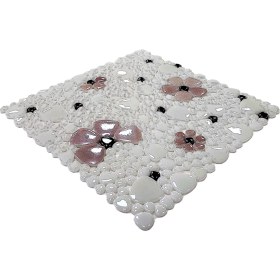 Resim MozaiKristaL Mutfak Tezgah Arası, Havuz, Banyo, Sauna, Spa, ve Yaşam Alanlarının Tüm Yüzeyleri İçin. Çiçek Desenli, 31.5X31.5 Cm. Fileli Cam Mozaik. ( 10 File Karo = 1 M2 Fiyatıdır ) 