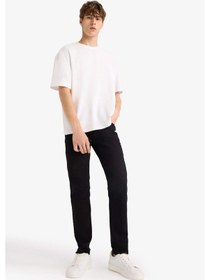Resim Defacto Pedro Slim Fit Dar Kalıp Normal Bel Dar Paça Jean Pantolon S2711az25aunm40 Siyah 