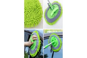 Resim Çift Fonksiyonlu Mikrofiber Teleskopik Araç Yıkama Fırçası 