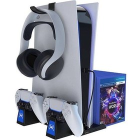 Resim Pg-p5009 Ps5 Ve Aksesuarları İçin Çok İşlevli 5in1 Multi Stand 