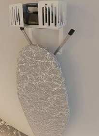 Resim Risingmaber Beyaz Duvara Monte Ütü ve Ütü Masası Tutucu, Organizer, Ütü ve Ütü Masası Askısı MT111B 