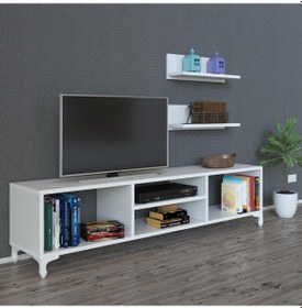 Resim Kenzlife televizyon sehpası monako120 byz tv ünitesi raflı 