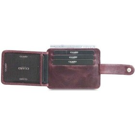 Resim Guard Dikey Crazy Bordo Hakiki Deri Kartlık Erkek / Kadın P5171 Bordo 