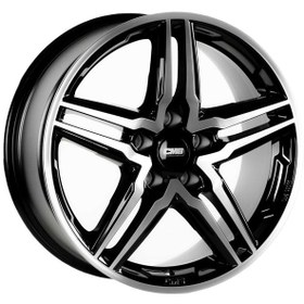 Resim CMS-1221-05 7.5x17" -5x112 ET38 66.5 Diamond Black Gloss Jant (4 Adet) 