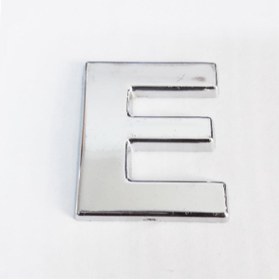 Resim NERM Cemax E Harfi 3,75 cm Krom Yapışkanlı 